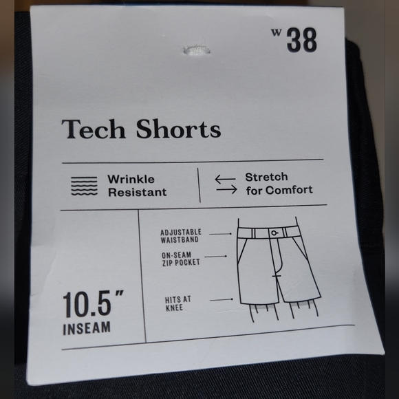 Goodfellow's Men's stretch tech shirts black size 38 - Picture 7 of 8